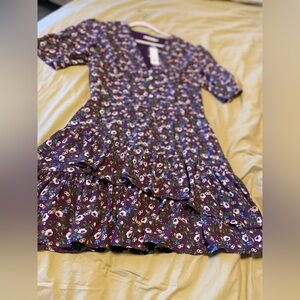 Miami Purple Floral Casual Dress
